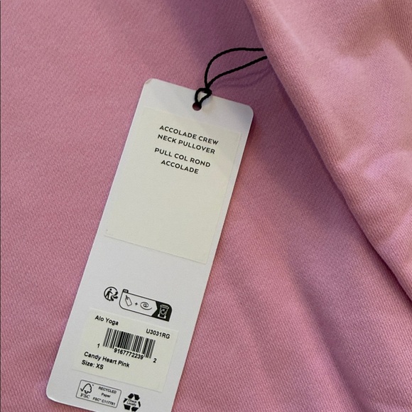 Alo crewneck candy heart pink - Picture 3 of 4